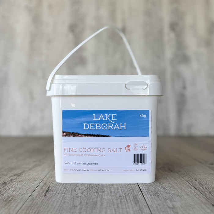 Lake Deborah Pure Lake Fine Cooking Salt - 5kg Bulk Tub