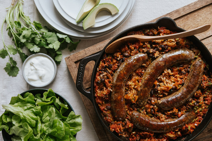 Mexican Sausage, Rice and Beans