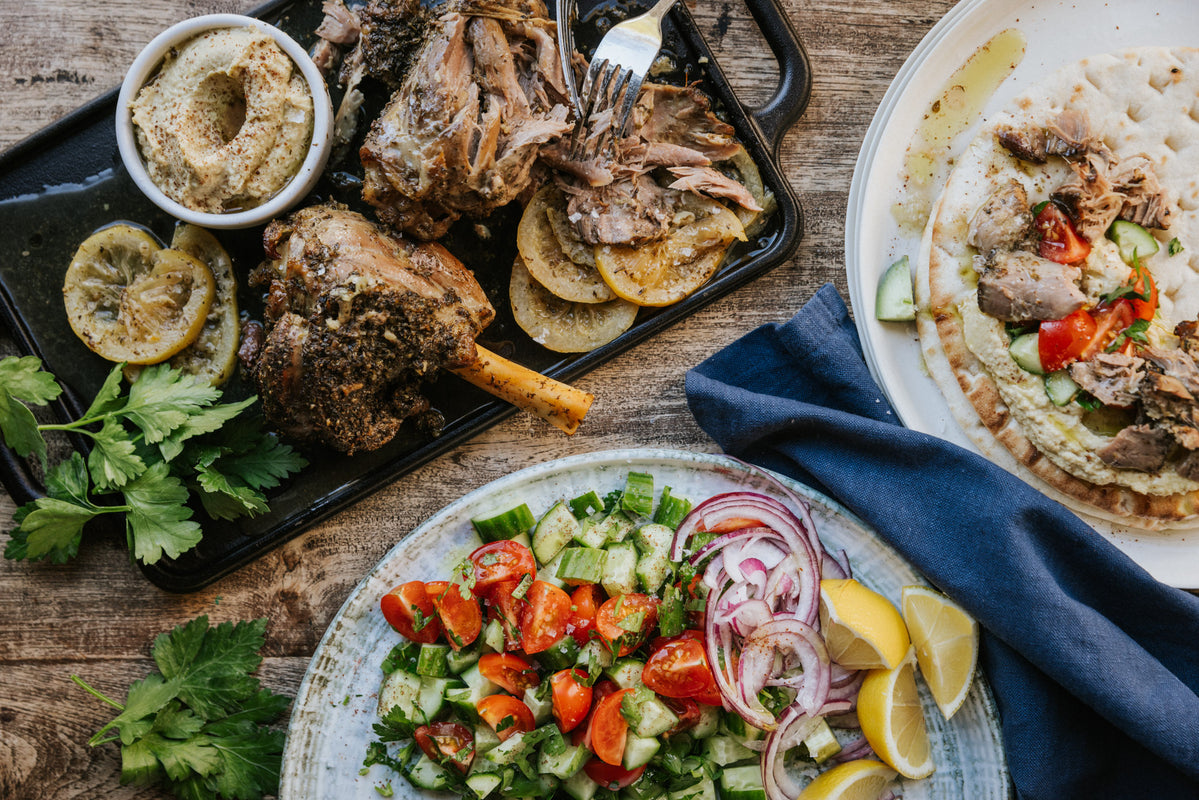 Slow Cooked Greek Lamb Pita — Dirty Clean Food