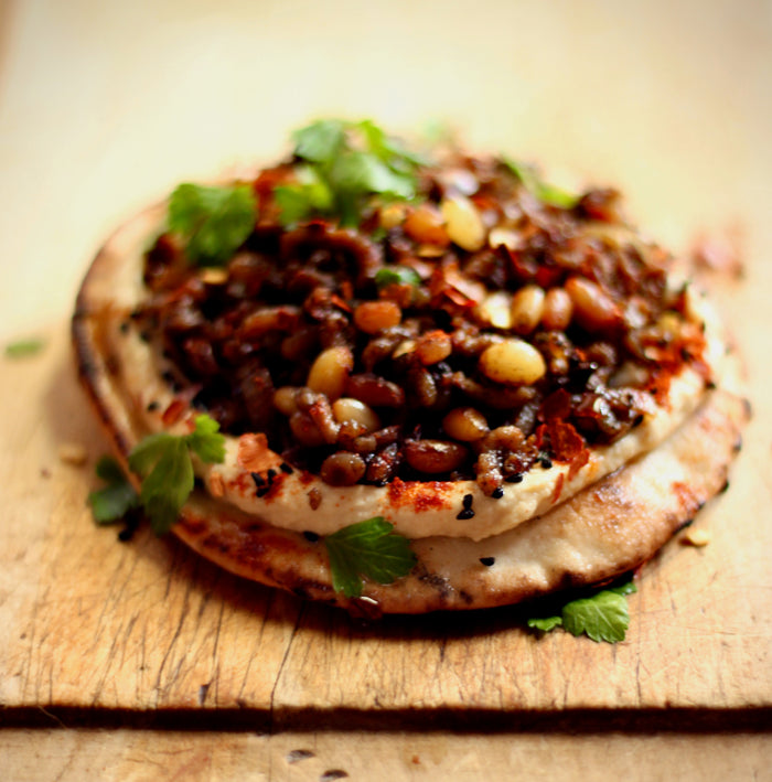 Cumin-Spiced Beef Mince and Hummus Pita with Smoked Paprika
