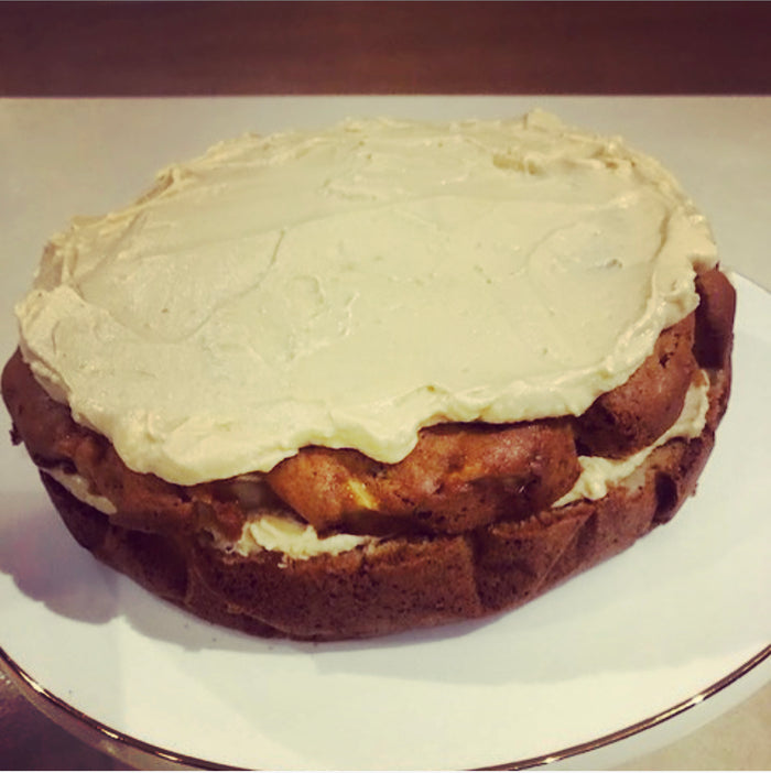 Apple Cake with Honey Icing