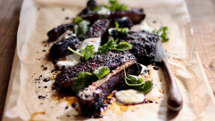 Hong Kong-Style Barbecued Spareribs With Garlic Yoghurt