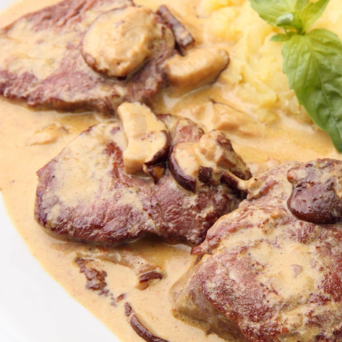 Beef Scaloppini with Mushroom Sauce