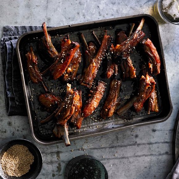 Sticky Hoisin and Sesame Lamb Ribs