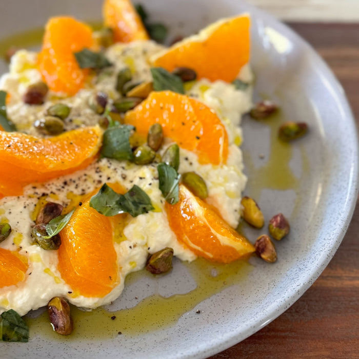 Orange and cheese dish