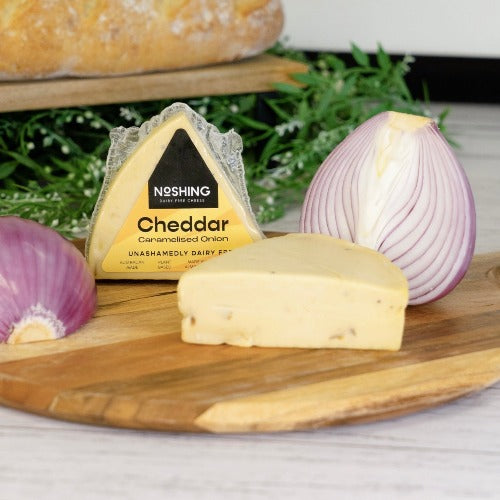 Cheddar with Caramelised Onion 150g  (Dairy Free)