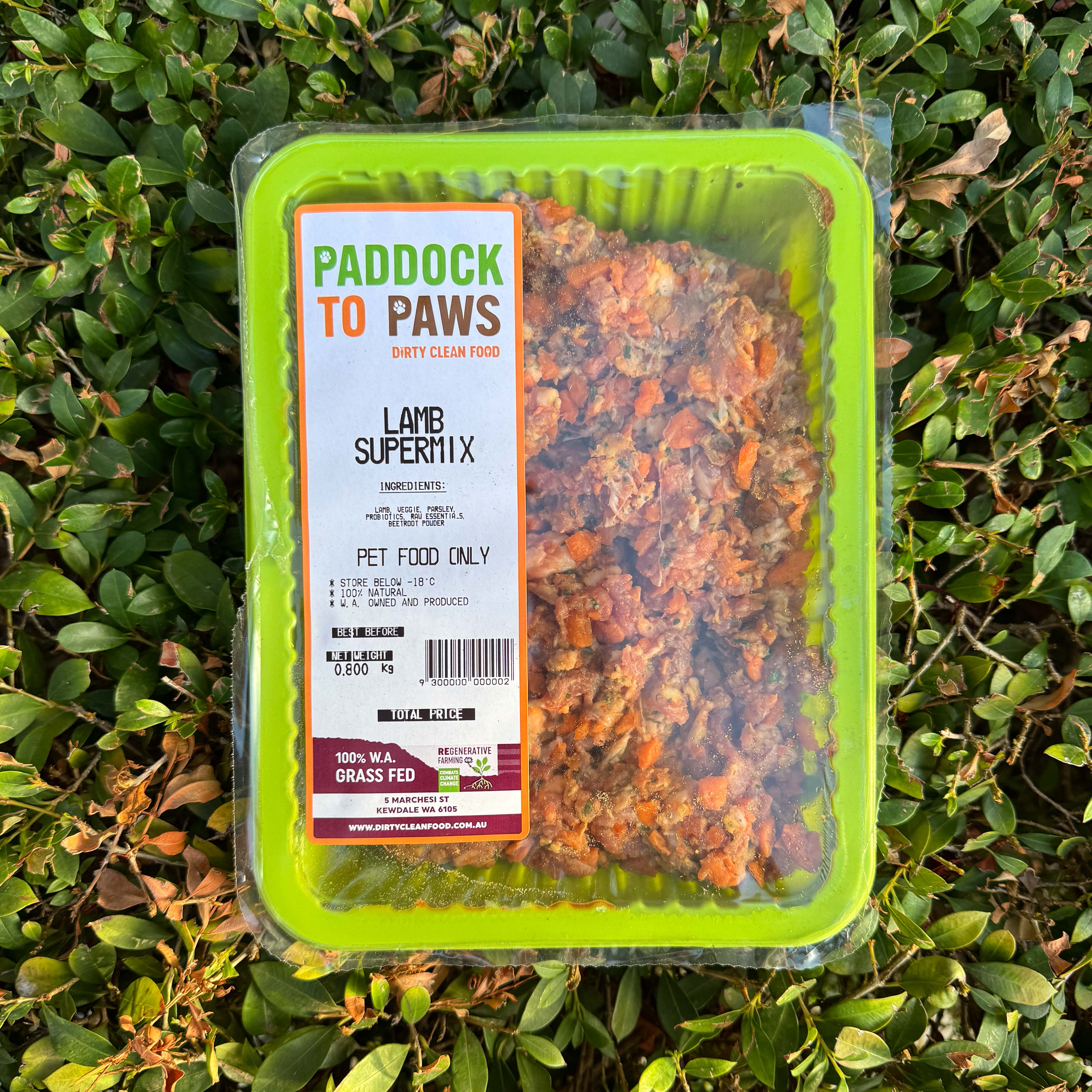 Lamb Supermix Raw Pet Food - 800g