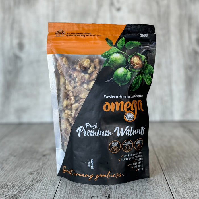 Omega Premium Raw Walnuts- 250g - on special