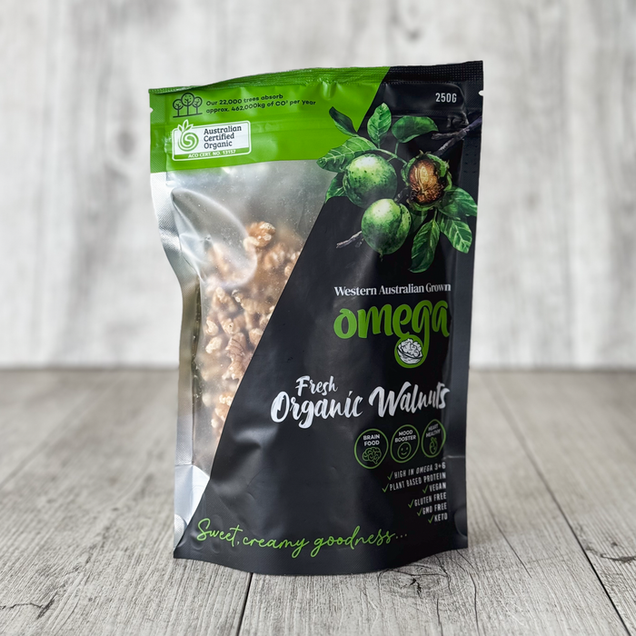 Omega Premium Raw Organic Walnuts - 250g