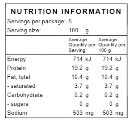Pork Natural Sausages - 500g