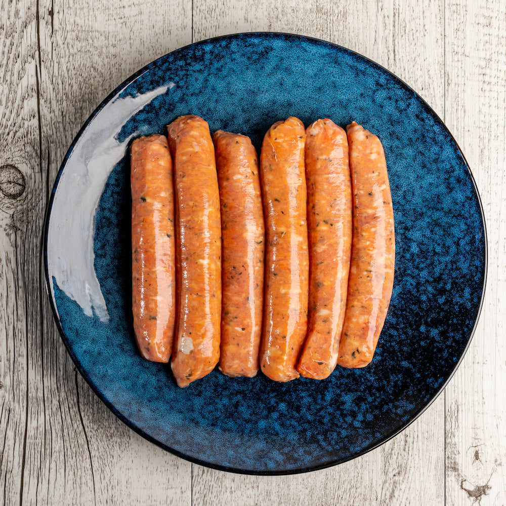 Herb & Garlic Chicken Sausages 580g — Dirty Clean Food