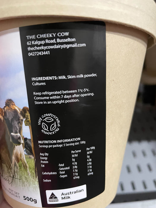 Cheeky Cow Traditional Greek Yoghurt 500ml