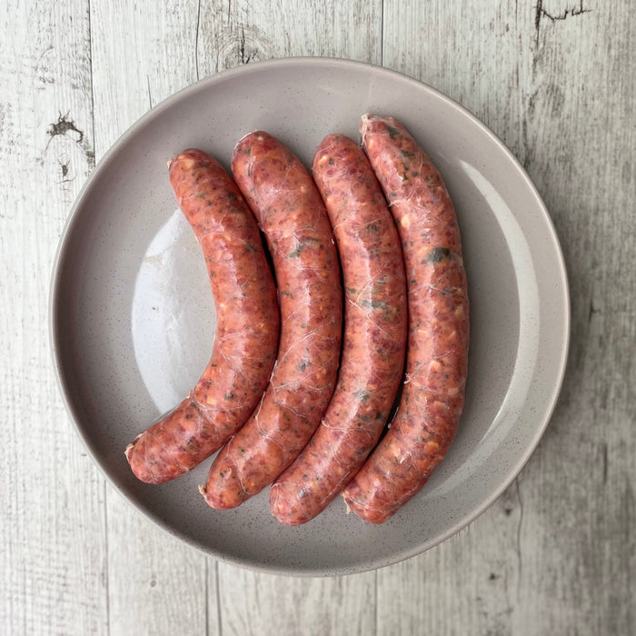 Jalapeño and Cheddar Beef Sausage ~ 600g  (4 pack)