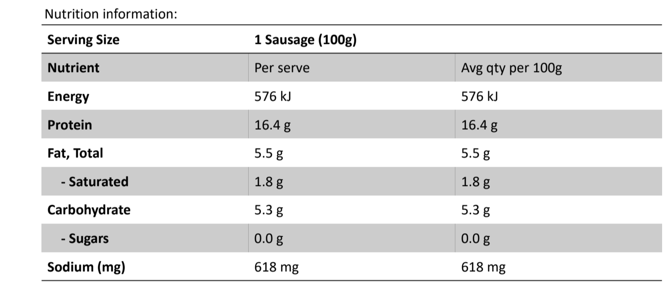Lamb and Rosemary Sausages (600g)