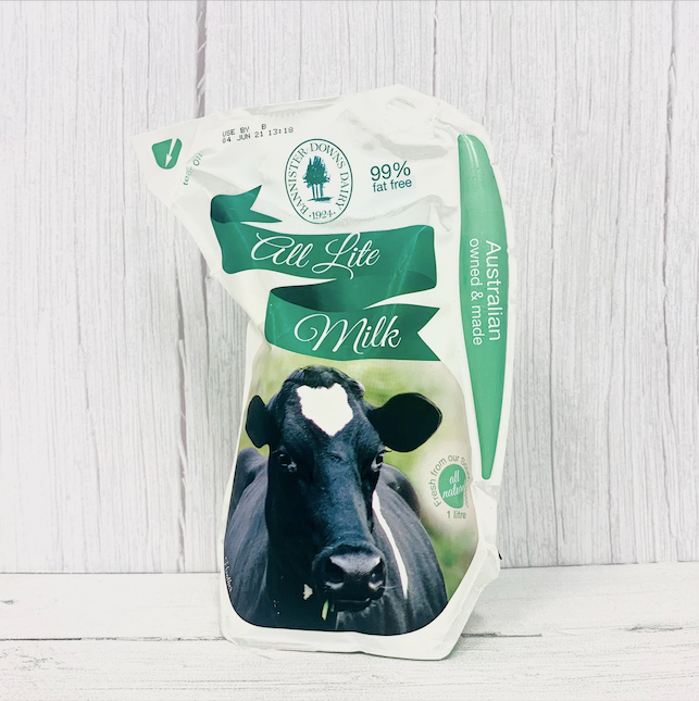 Bannister Downs Lite Milk (pouch) (1 Litre)