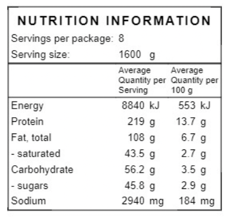 Beef Lasagne (Family Size) 1.6kg